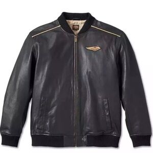 New Harley Davidson Mens Size XL 120th Anniversary Black Leather Jacket
